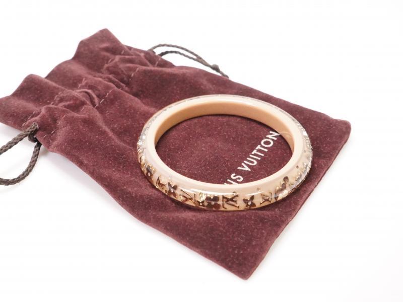 Louis Vuitton Clear Resin Monogram Inclusion Bangle Bracelet
