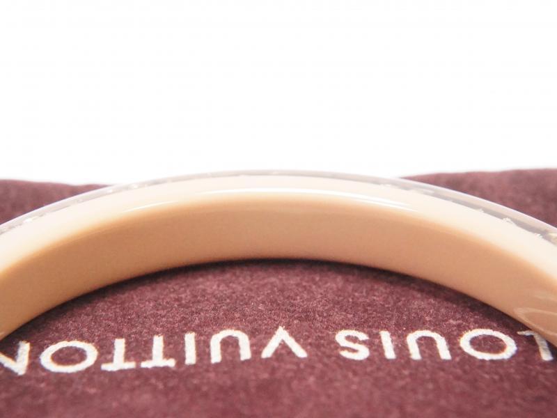 Louis Vuitton Bracelet Bangle Monogram Inclusion LV Clear Gold M65865  Authentic