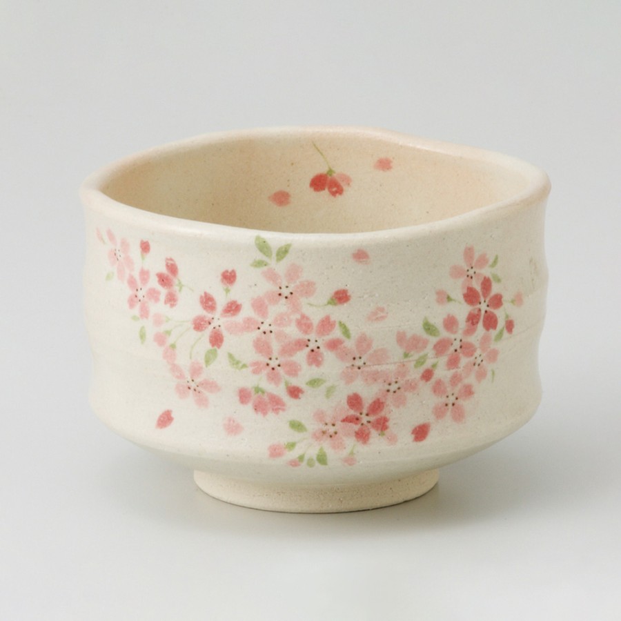 Matcha Bowl Cherry Blossom Pattern Tea Bowl Made in Japan Japanese Tea Ceremony Traditional
