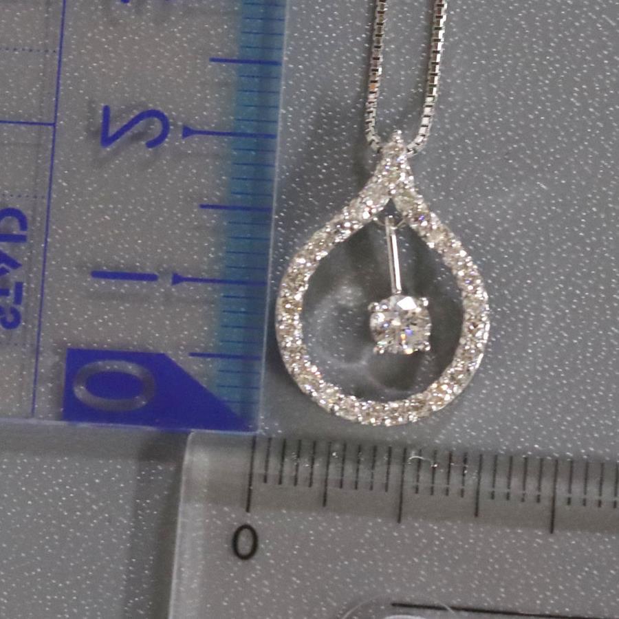 K18WG diamond dancing pendant D0.630 4.5g