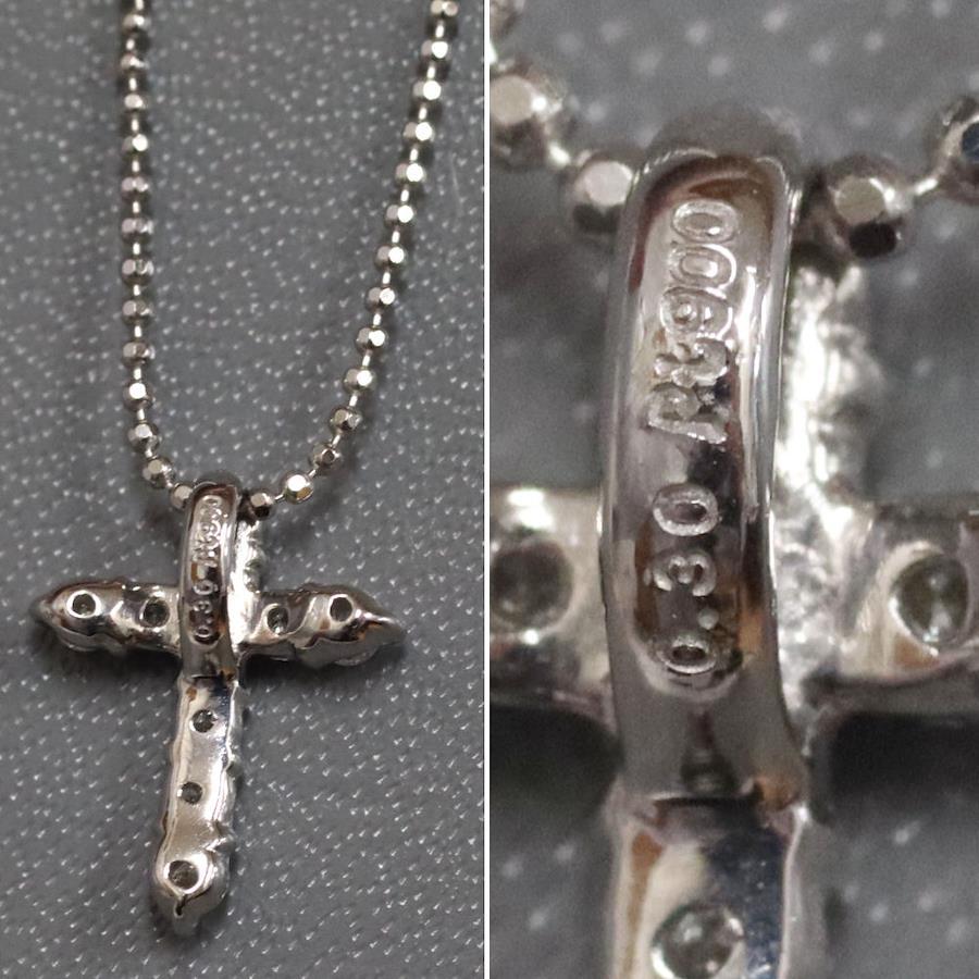 Buy Pt900/850 diamond cross pendant D0.30 3.4g from Japan - Buy