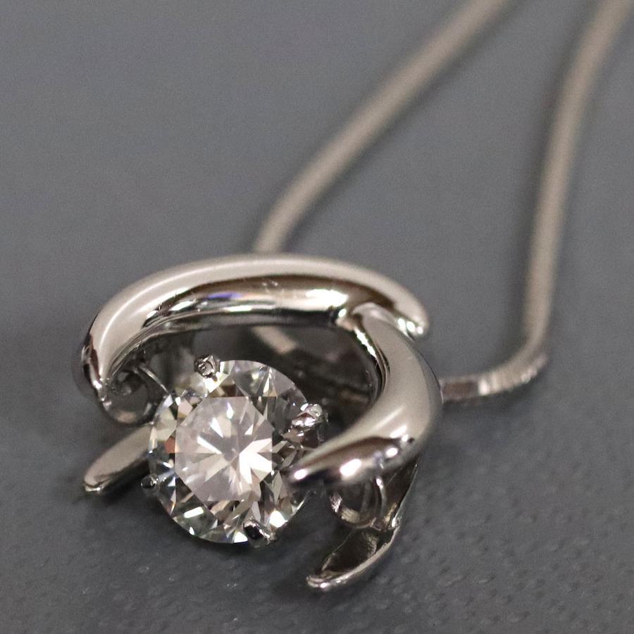 Pt900/850 diamond pendant D0.24 3.8g - 網購日本原版商品，點對點