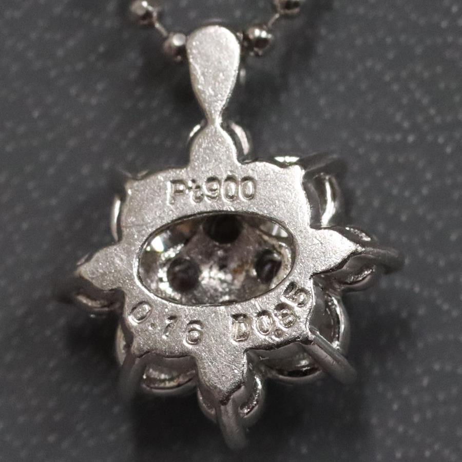 Pt900/850 diamond necklace D0.16 D0.85 5.0g