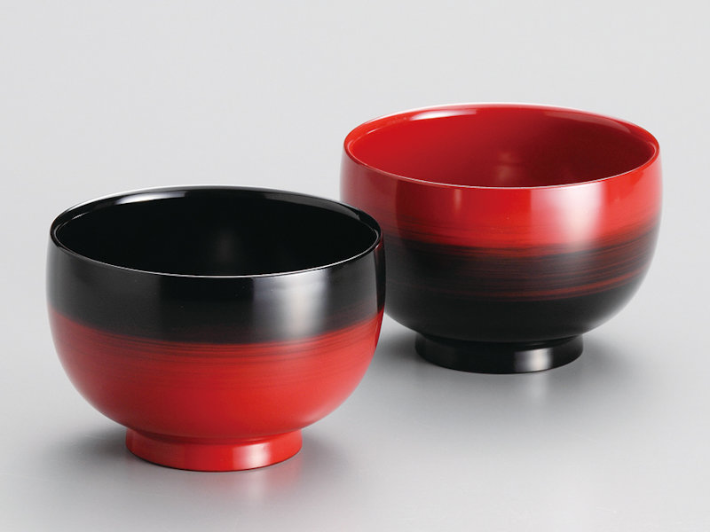 Mirage Coating Pair Bowl Black/Vermilion - Blurred 1 Pair