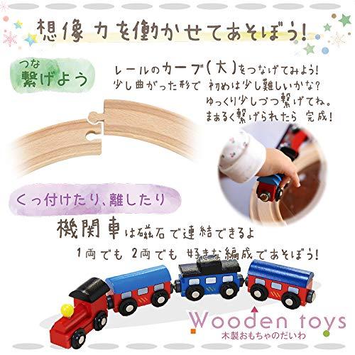 木製おもちゃのだいわ 汽車レールセットベーシック 男の子 電車