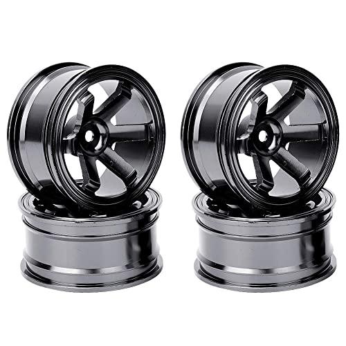 4pcs RCホイールハブ アルミニウム合金ホイールハブ 1/10フラットランニングドリフトRCカーに適用 直径52mm 幅26mm コネクタ12mm  メタルホイールハブ 高強度 陽極酸化表面処理 軽量 簡単に組み立ておよび分解でき (ブラ 日本の商品を世界中にお届け ZenPlus