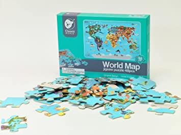 ジグソーパズル 世界地図 子供 パズル 3歳 48ピース 地図 [ Classic World クラシックワールド ワー