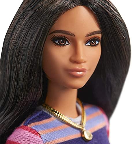 バービー(Barbie) ファッショニスタ ボーダーワンピース 【着せ替え人形】【専用収納ケース付き】【3歳~】GYB02