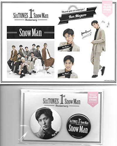 Buy Ren Meguro SnowMan 1st Anniversary Sticker Can Badge Set from