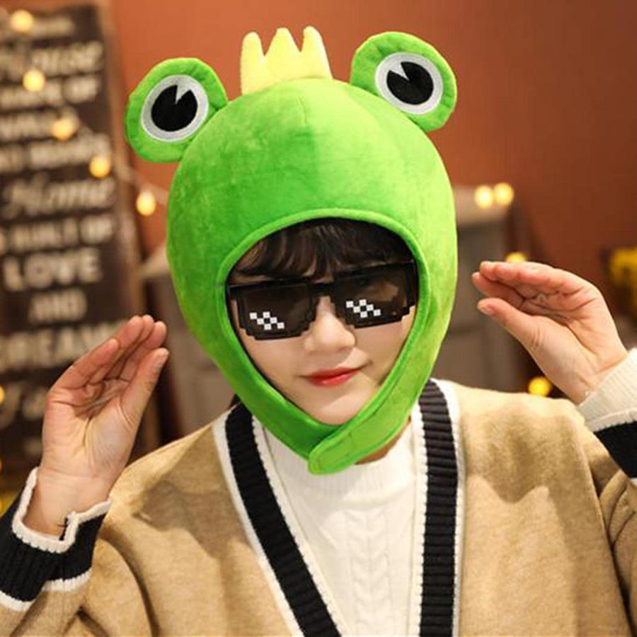 amleso Plush Frog Hat Cap Winter Frog Ears Costume Halloween Animal Hat ...