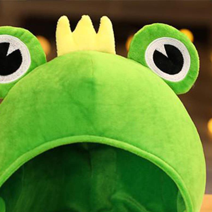 amleso Plush Frog Hat Cap Winter Frog Ears Costume Halloween Animal Hat ...
