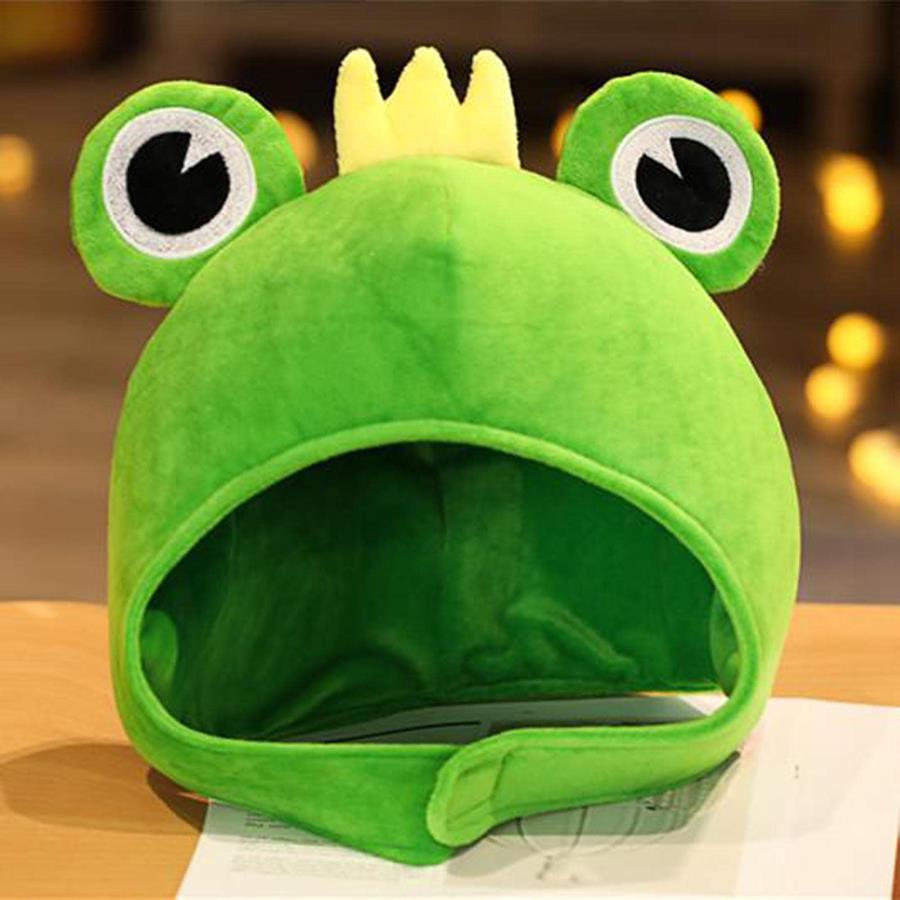 amleso Plush Frog Hat Cap Winter Frog Ears Costume Halloween Animal Hat ...