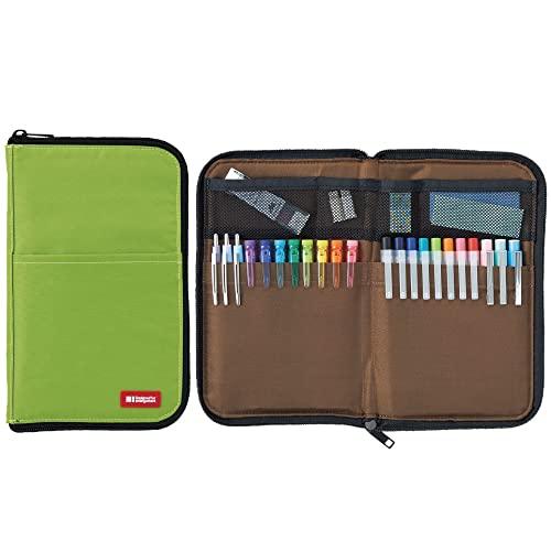 Buy Lihit Lab Pen Case Flat Type Wide Yellow Green A7653-6 from Japan - Buy  authentic Plus exclusive items from Japan