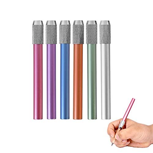 Buy LIKENNY [Set of 6] Pencil Extension Holder, Pencil Auxiliary Shaft, Pencil  Extender, Extension Pencil Cap, Aluminum, School, Children, Writing Tools,  Art Students, Drawing Tools (6 Colors) from Japan - Buy authentic