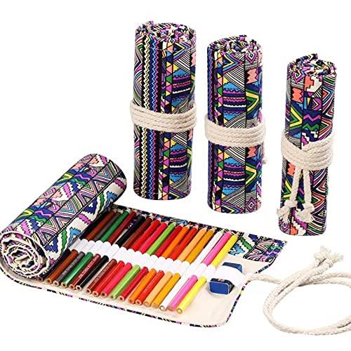 Buy Maydahui Colored Pencil Storage Bag, Canvas, Roll Pen Case