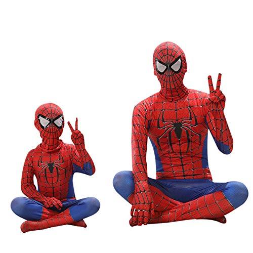 Boys Superhero Spider Costume, Unisex Adults Kids Lycra Spandex