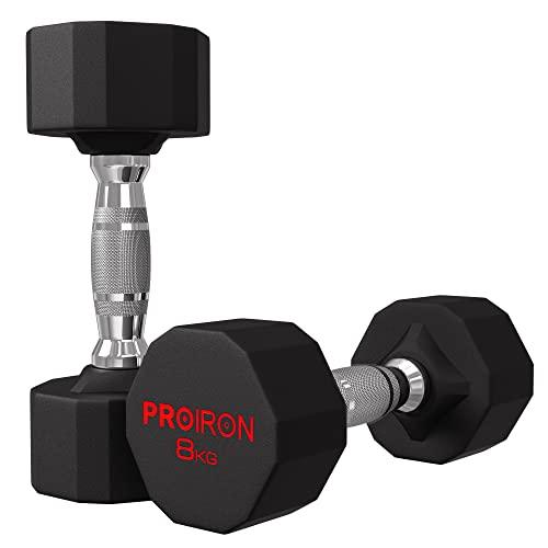 PROIRON 鋼 ダンベル だんべる 8kg 2個セット 鉄アレイ ﾀﾞﾝﾍﾞﾙ 哑铃