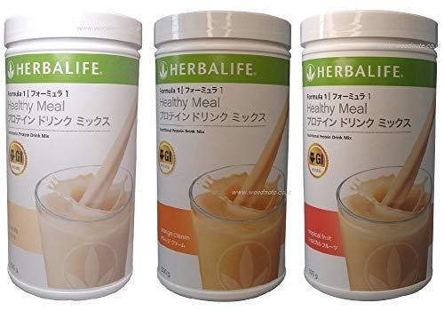 Herbalife F1 3 Bottles (Vanilla, Orange Cream, Tropical) Formula 1