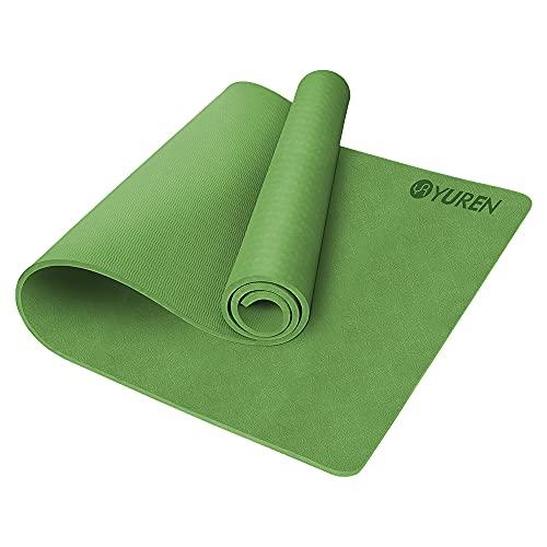 Buy YUREN Yoga Mat, Training Mat, 10mm Wide, 195cm x 90cm, TPE Ring  Protective Material, Fitness Mat, Exercise Mat, High Density, Anti-Slip on  Both Sides, Extra Thick, Lightweight, Convenient to Carry, Strap
