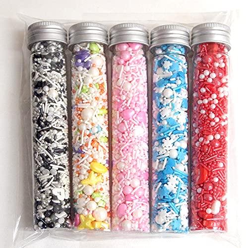 Colorful Sugar 5 Types Set Color Spray Sprinkles Confectionery...