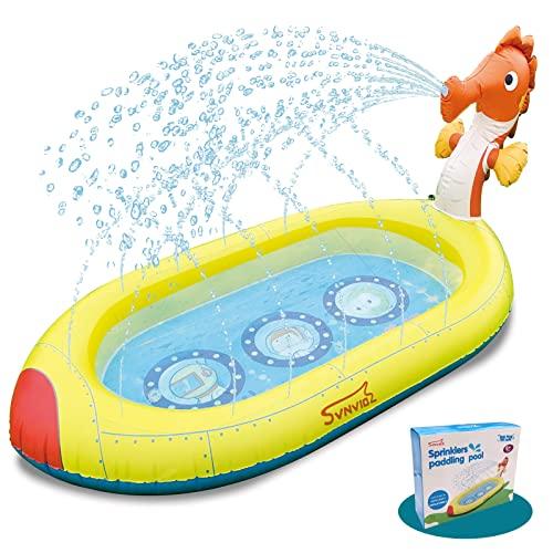 Buy SVNVIOZ Fountain Pool Fountain Mat for Kids Large Width 180cm x Depth  96cm Play Mat Pool Water Play Vinyl Pool Fountain Toy Portable Summer Day  Lawn Play Garden Parent-Child Play Household