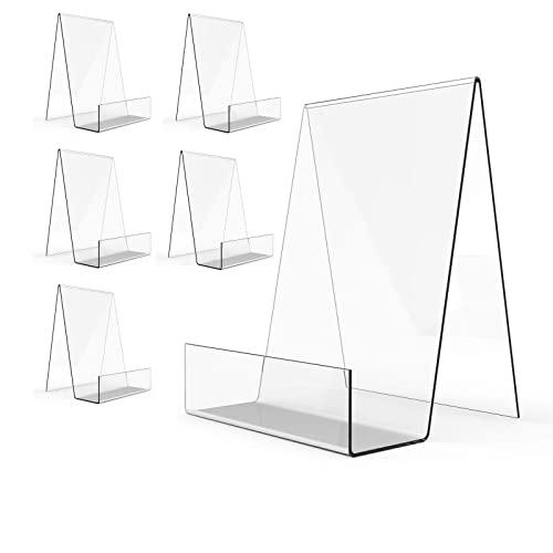 Boloyo Acrylic Book Stand without Ledge,Clear Acrylic Display Easel fo