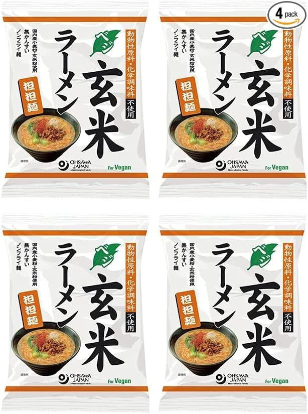 ZenPlus　オーサワのベジ玄米ラーメン(担担麵)4個入　日本の商品を世界中にお届け