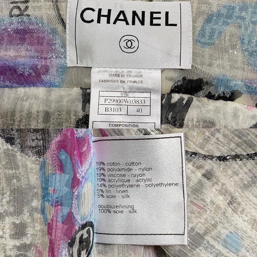 Chanel 07C Sport Line COCO Mark Logo Cotton Cut and Sew P30101 White 38 [Used] [Authentic Product Guaranteed]