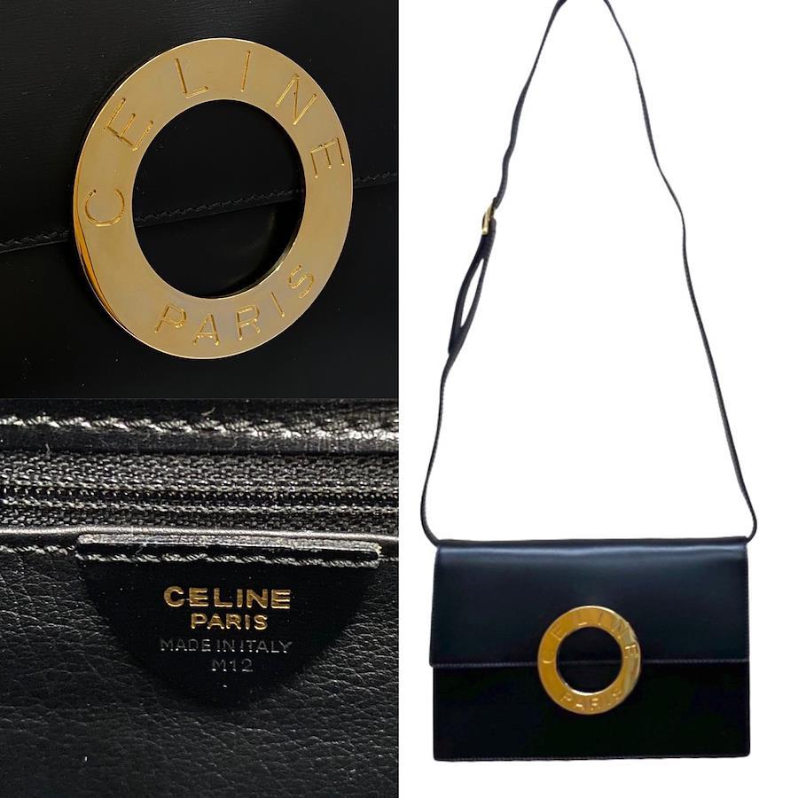 Buy CELINE Celine Vintage Circle Logo Leather 2way Clutch Bag