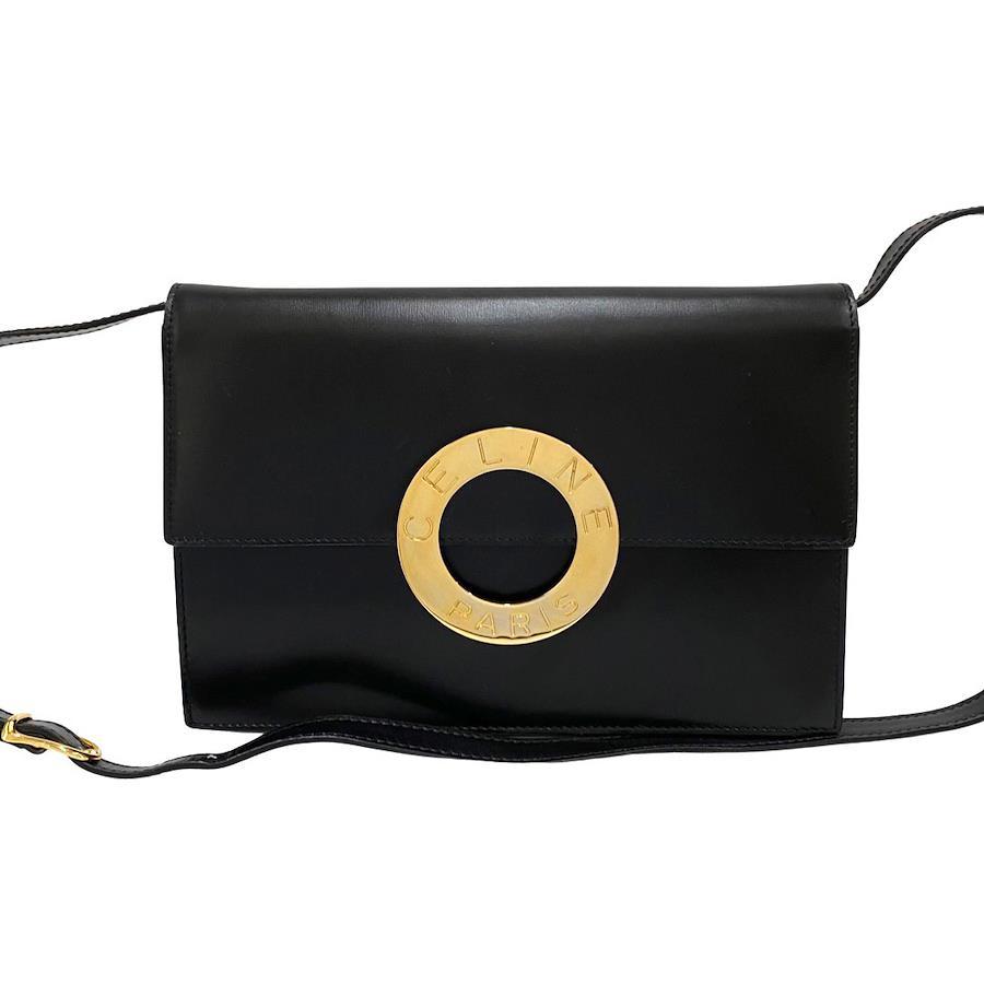 Buy CELINE Celine Vintage Circle Logo Leather 2way Clutch Bag