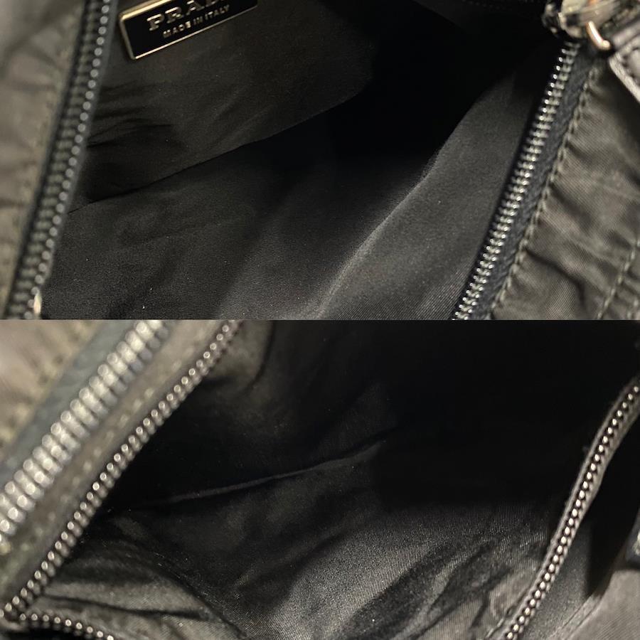 Buy rare goods PRADA Prada triangle logo metal fittings nylon leather shoulder  bag pochette mini cross body bag black black 39623 from Japan - Buy  authentic Plus exclusive items from Japan