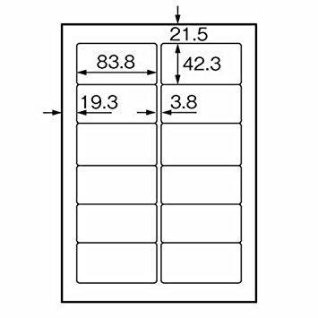 JTX OA Label S Economy 12 sides 500 sheets A106J A106J