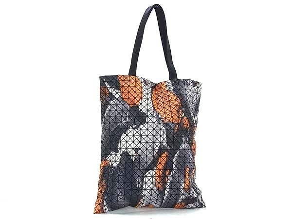 ■Like New■ BAO BAO ISSEY MIYAKE CRISPY PVC Tote Bag Black x Orange HA6546