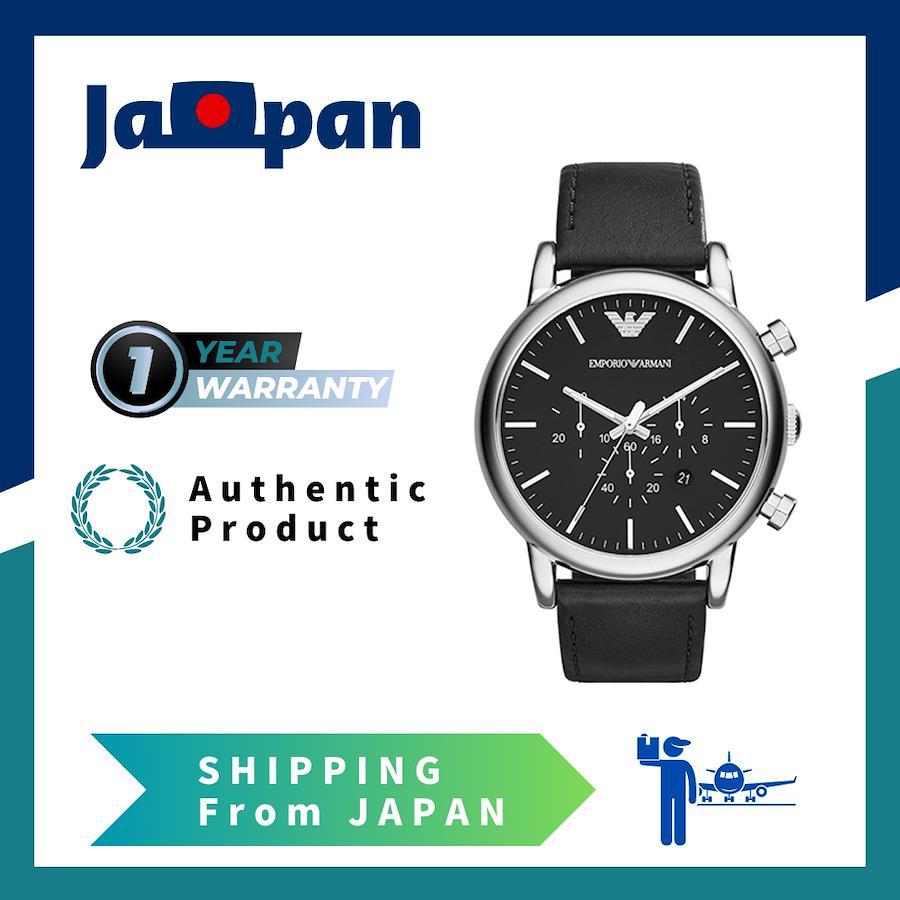 Buy EMPORIO ARMANI / AR1828 Chronograph Date Black Leather Wrist Watch For  Men from Japan - Buy authentic Plus exclusive items from Japan | ZenPlus