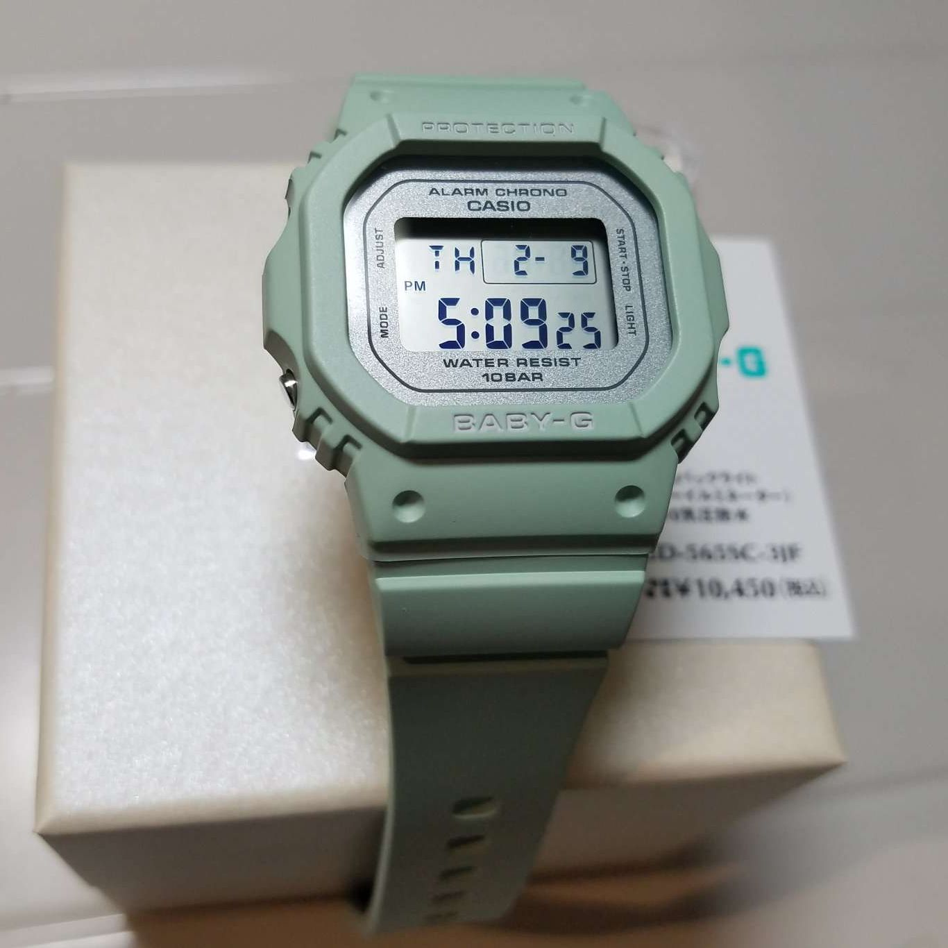 CASIO Baby-G BGD-565SC-3JF BGD-565 Series Quartz Casual Flower color Spring  Pearl light Green Wrist Watch For Woman