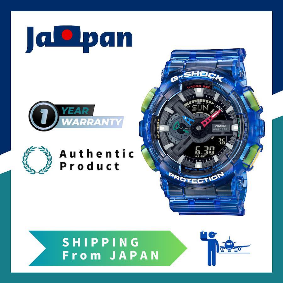 CASIO G-SHOCK GA-110JT-2AJF 110 SERIES JOYTOPIA Retro future World time  Calendar Skeleton Blue Wrist Watch For Men