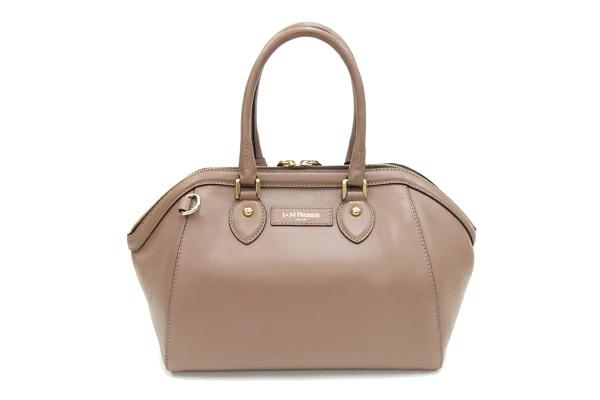 J&M Davidson 2-Way Handbag Brown Leather Used Crossbody Shoulder