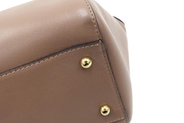 J&M Davidson 2-Way Handbag Brown Leather Used Crossbody Shoulder