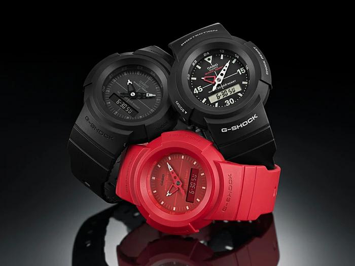 G-SHOCK G-休克AW-500E-1EJF 卡西歐卡西歐復興模擬數字原色黑色復古