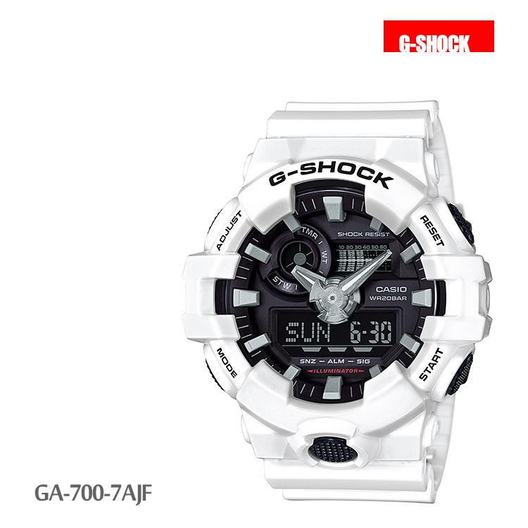 カシオ CASIO G-SHOCK Ｇショック デジタル アナログ メンズ 腕時計 白 ...