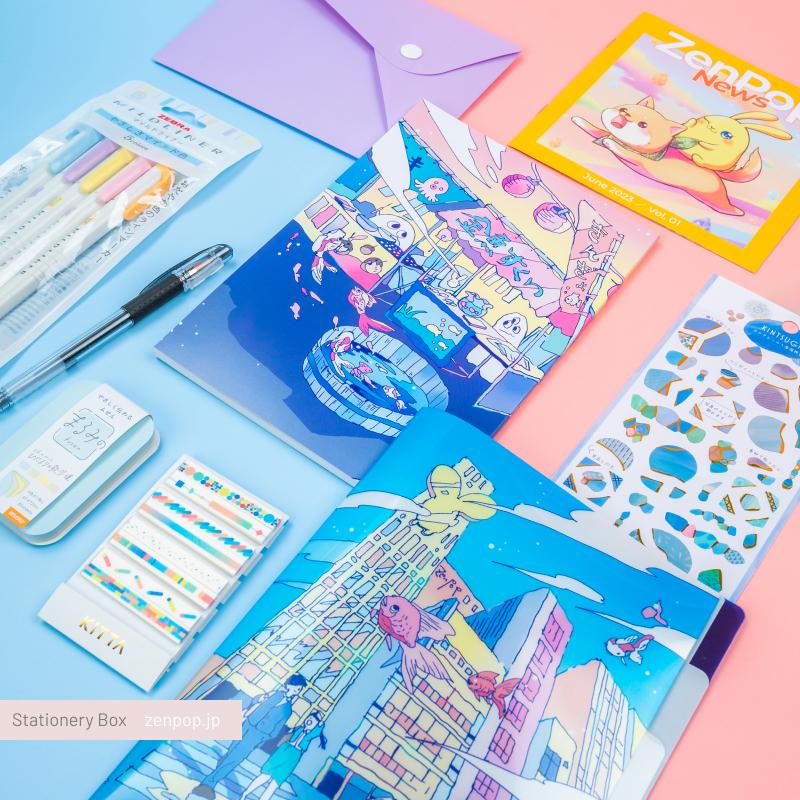 Buy ZenPop Stationery Box Saigetsu Collaboration from Japan Buy